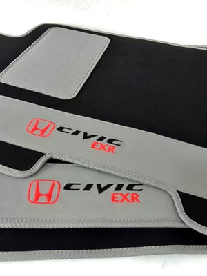 Tapete honda civic exr carpete 3 bordados molde original