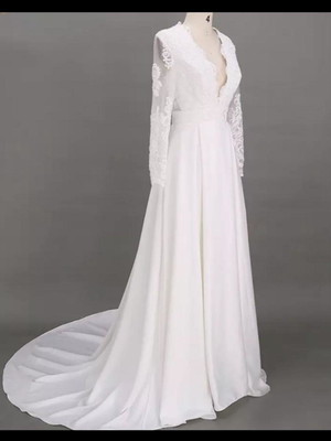 Vestido de noiva com manga