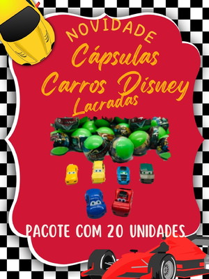 Cápsula carros - pacote com 20 unidades