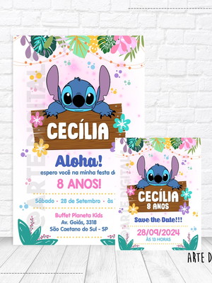 Convite virtual + save the date, stitch