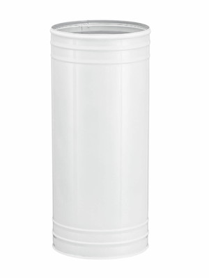 Porta guarda chuva branco em aço galvanizado 40 x 17 cm