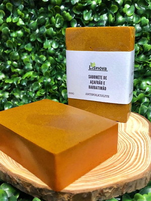 Sabonete de açafrão e barbatimão artesanal | 100g