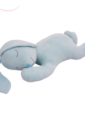 Coelho soninho azul almofada decorativo travesseiro fofura