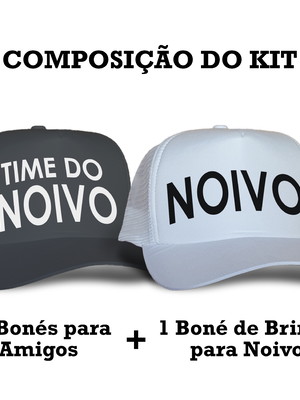 Kit bonés festa despedida de solteiro noivo e amigos