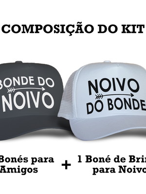 Kit noivo bonés despedida de solteiro ideias