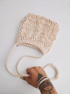 Bolsa areia macramê
