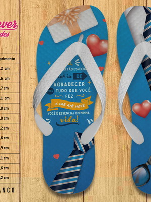Chinelo personalizado dia dos pais