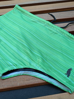 Sunga adulto ou infantil listras finas verde