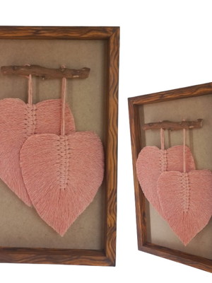Macramê estilo decoração bohochic com moldura