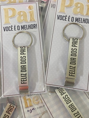 Chaveiro abridor de garrafa lembrancinha dia dos pais