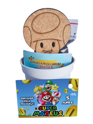 Brinde para plantar com aplique mdf - tema toad