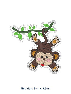 Patch bordado termocolante macaquinho - modelo1