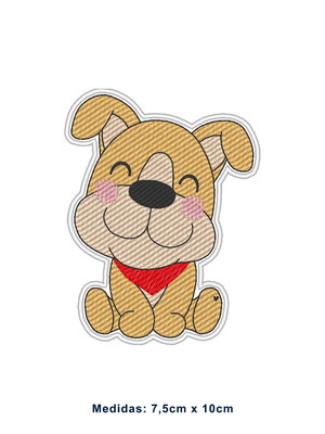 Patch bordado termocolante cachorrinho cute