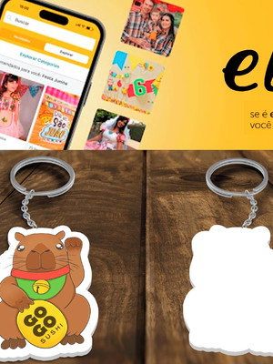 Chaveiros personalizados capivara
