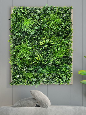 4,5m² quadro verde realista p/ parede de plantas permanentes