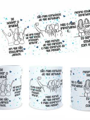 Arte para canecas se houver o amanhã filhos editável