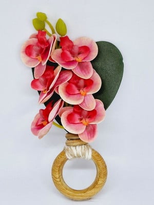 Porta guardanapo mini orquídea rosa