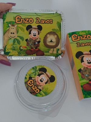 Kit festa na escola personalizado mickey safari