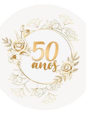 Locação painel redondo 50 anos /bodas de ouro (50anoscasados