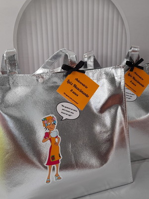 Sacola tnt metalizada personalizada p