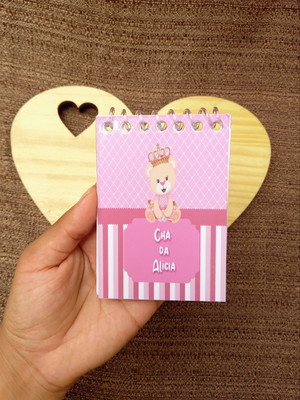 Bloquinho personalizado ursinha princesa