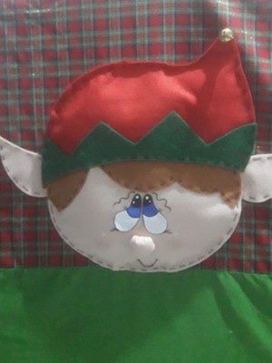 Capa para cadeira de natal em tecido duende