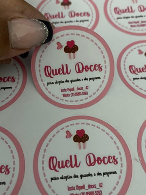 100 un por 15,00 adesivos personalizados