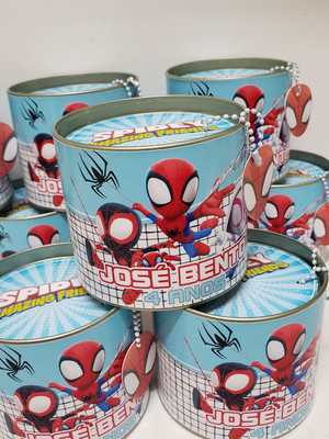 Lembrancinha homem aranha - tubolata personalizada