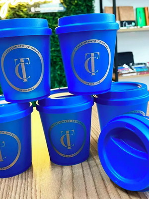 100 copo de café 250ml eco personalizado