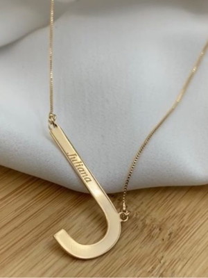 Colar personalizado inicial com nome