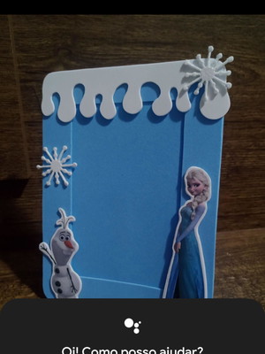 Porta retrato em eva frozen