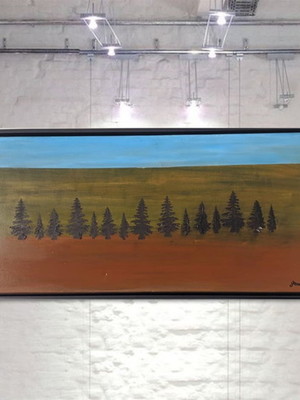 Quadros-pintura abstrata -tela abstrata com moldura