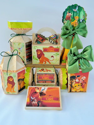 Kit 42 caixas rei leão