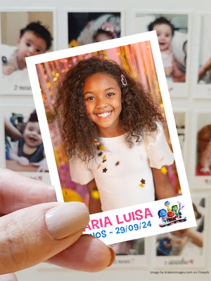 Polaroid imã de geladeira divertidamente