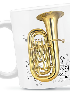 Caneca personalizada porcelana tuba presente
