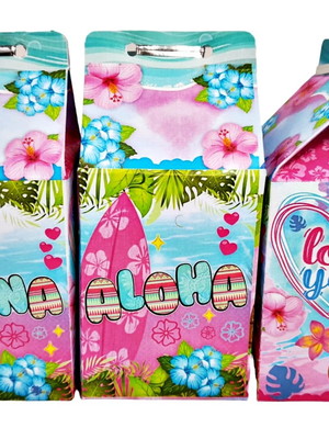 Caixa milk titc aloha rosa festa tropical - 10 unid.