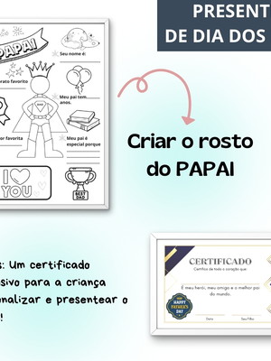 Arte digital para o dia dos pais - desenho interativo