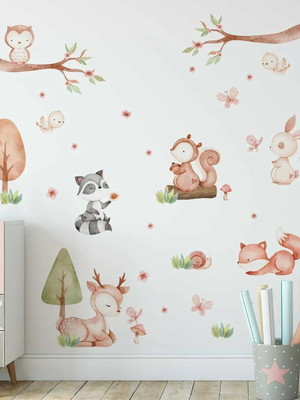 Adesivos grandes de parede bosque encantado