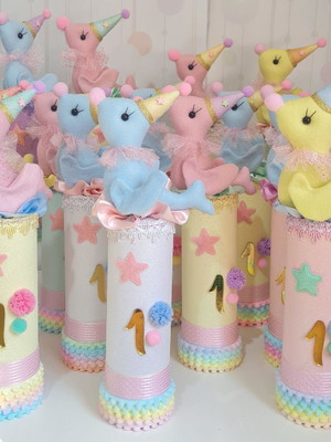 Personalizados circo rosa tubolata cofrinho