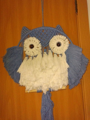 Corujas macramé barbante
