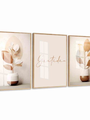 Quadro decorativo delicado flores com frase moldura e vidro