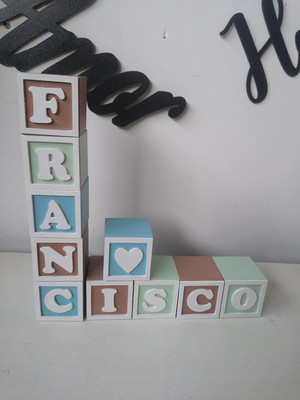 Kit com 11 cubos 6×6 com molduras decorados