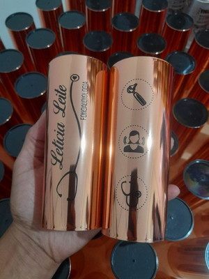 Copos long drink metalizado rose gold- formatura