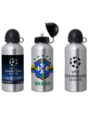 Squeeze de alumínio personalizada - festa futebol champions