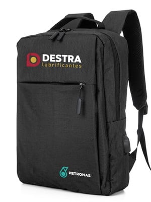 1 - mochilas nylon usb 21l personalizada seu logo empresa