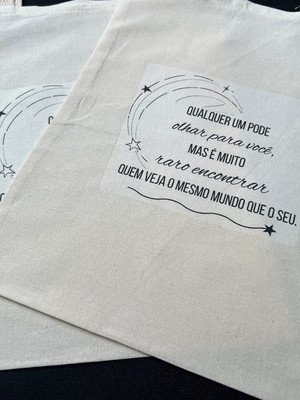 Sacola algodão 30x35 personalizada sua arte aqui brinde eco