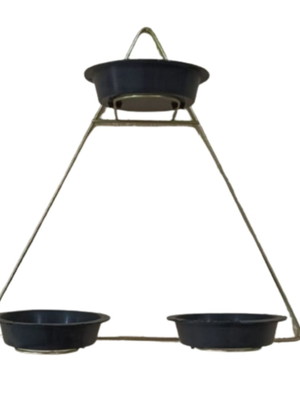 Suporte triangulo de parede para suculentas com pratos