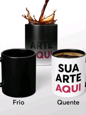 Caneca mágica de cerâmica 325ml personalizada