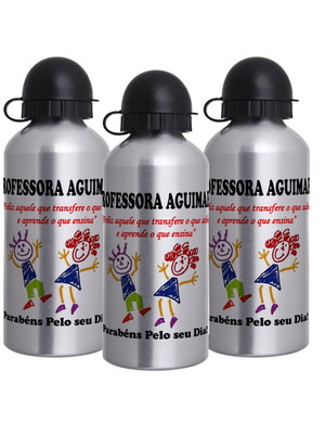 Garrafa personalizada coruja - dia dos professores
