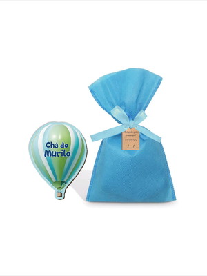 Ímã balão personalizado em mdf com saquinho e tag